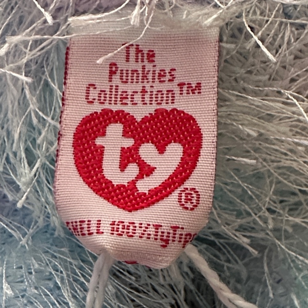 Ty Punkies Blue and Pink Stuffed Animal Beanie baby Twizzles - Picture 5 of 8